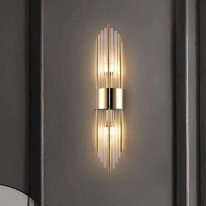 DecorBites™ Crystal Wall Lamp: Elegant LED Indoor Lighting for Living Room, Bedroom, Hotel, and TV Background