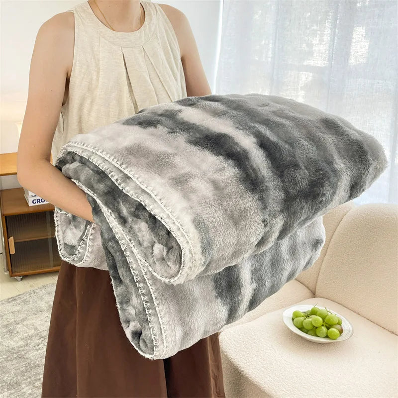 DecorBites™ Bubble Velvet Woolen Sofa Blanket - Soft & Warm Multi-Purpose Cover