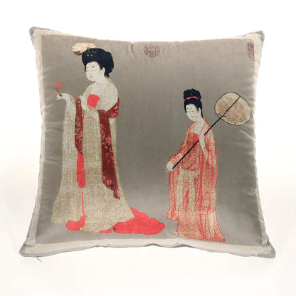 DecorBites™ Chinese Beauty Girl Luxury Cushion Cover for Living Room Sofa