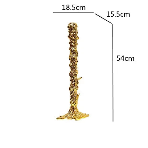 DecorBites™ Golden Candlestick Holder Resin Plated Wedding Centerpiece