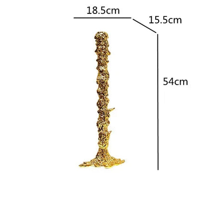 DecorBites™ Golden Candlestick Holder Resin Plated Wedding Centerpiece