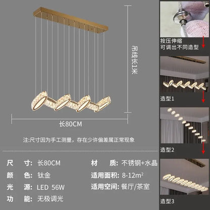 Lámpara colgante de cristal DecorBites™ para escalera, iluminación interior para sala de estar
