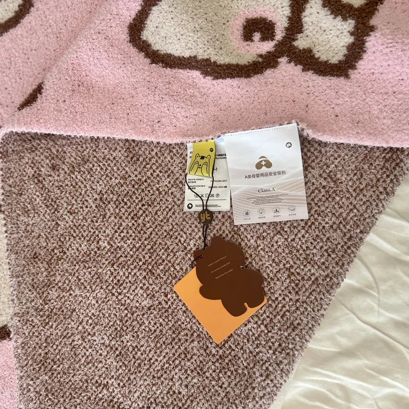 DecorBites™ Cute Cartoon Half Flannel Blanket