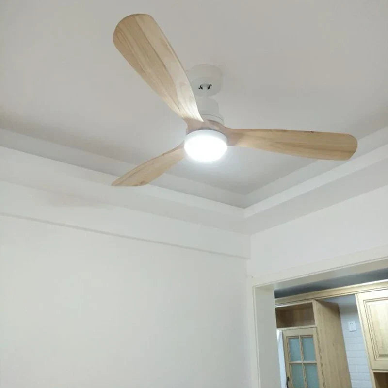 DecorBites™ 52 Inch Retro Ceiling Fan with Wooden Blades and 15W Ceiling Lights