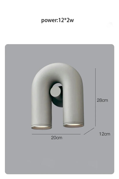 Lámpara de pared LED en forma de U DecorBites™ para iluminación minimalista de salas de estar y escaleras