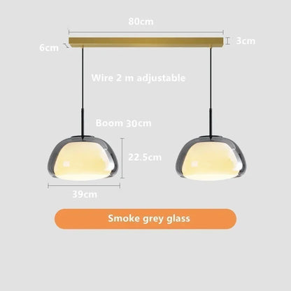 Lámpara colgante DecorBites™ de cristal con diseño minimalista y lujoso para el salón