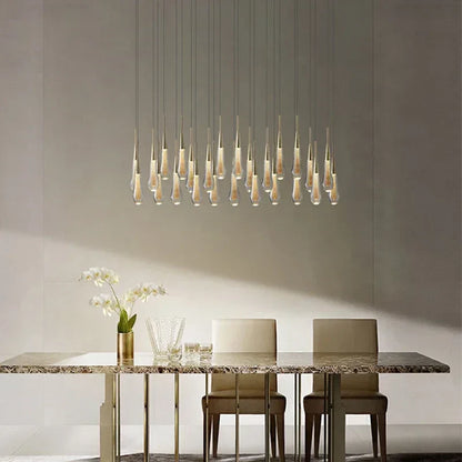 DecorBites™ Crystal Drop Chandelier: Elegant Lighting for Home Decor, Living Room, Dining Room, Lobby