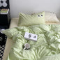 Decobites Soft Skin Eye Embroidery Bedding Set: High Quality Duvet Cover Set