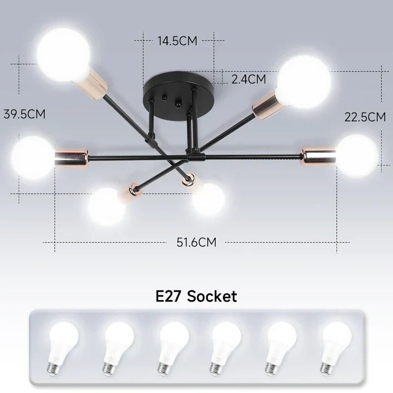Lámpara colgante de techo LED DecorBites™ para cocina, sala de estar y decoración del hogar