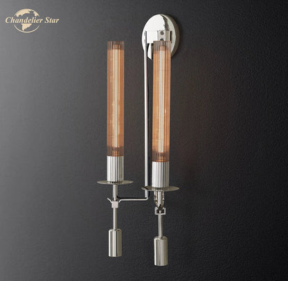DecorBites™ Glass Double Sconce LED Wall Light Retro Fixture Lighting