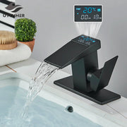 Decorbites™ LCD-Digital-Waschtischarmatur, Messing-Küchenarmatur, Heiß-Kalt-Anzeige