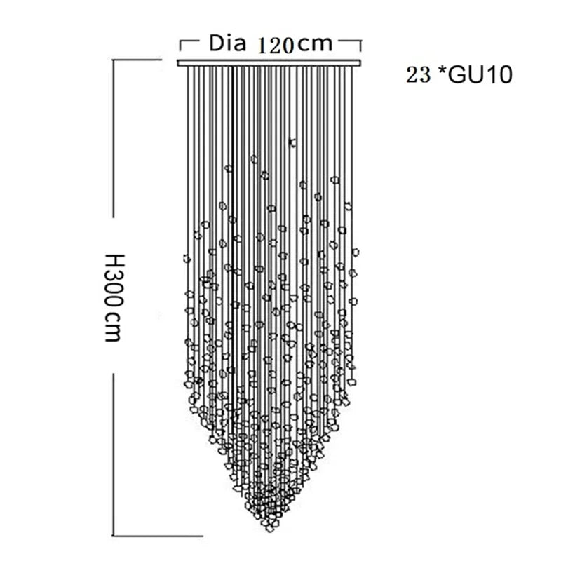 DecorBites™ Crystal LED Chandelier: Luxury Staircase & Hallway Lighting Fixture
