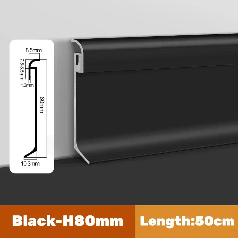 DecorBites™ LED Skirting Line Aluminum Profile for Stylish Backlighting, Stair Lighting & Wall Trim