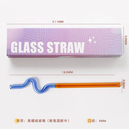 DecorBites™ Glass Flower Handle Stir Bar for Coffee Cocktails Mixology and Home Parties