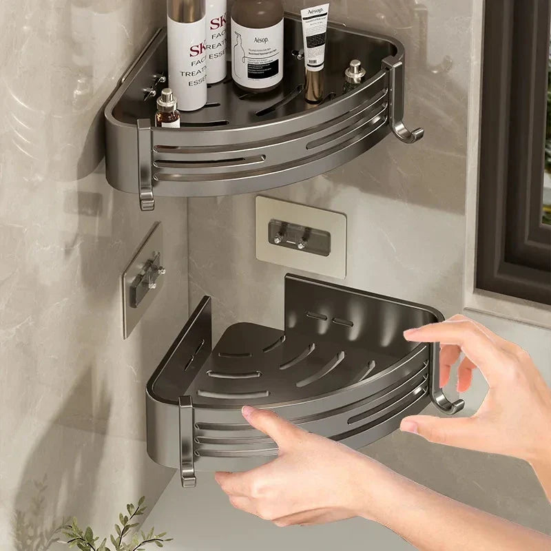 DecorBites™ Corner Shelf Organizer - Bathroom & Kitchen Storage Solution