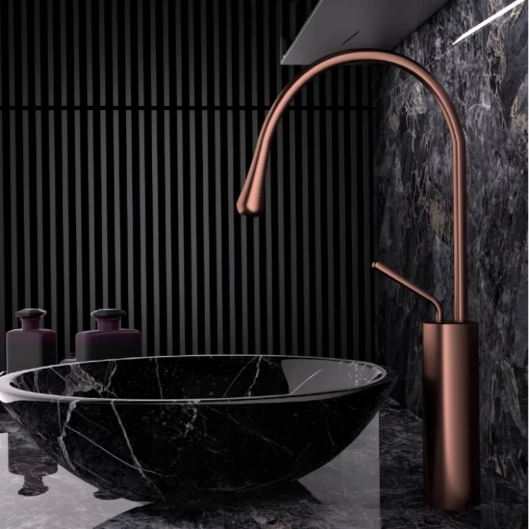 Brushed Gold Bathroom Faucet Brass