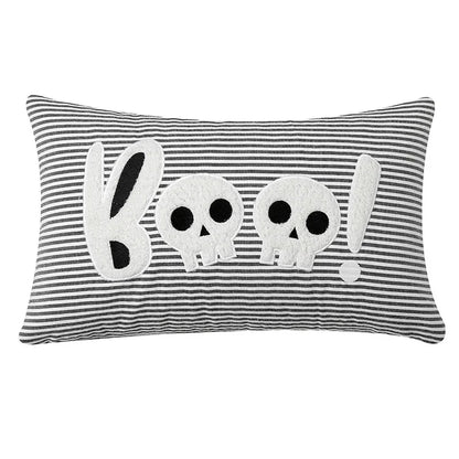 DecorBites™ Halloween Ghost Embroidery Pillow for Cozy Living Room Sofa Rest