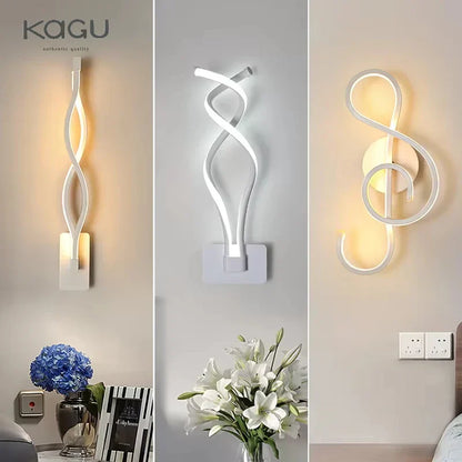DecorBites™ LED Wall Lamps Modern Minimalist Bedroom Living Room Lighting Black White