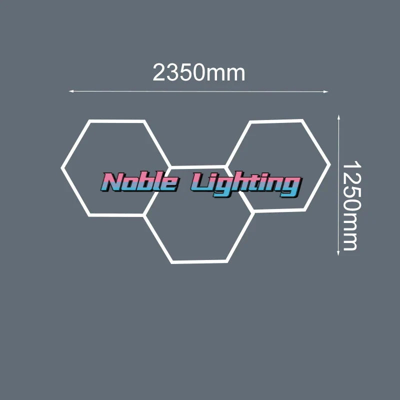 DecorBites™ 6500K LED Hexagrid System for Workshop, Gym, Studio - 2 Year Warranty