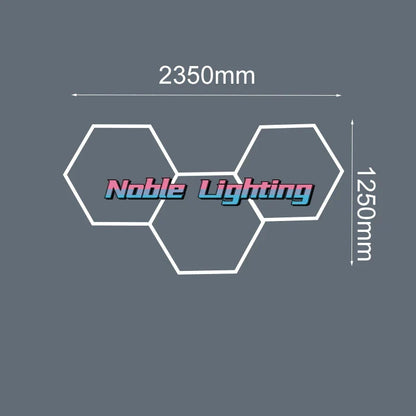 DecorBites™ 6500K LED Hexagrid System for Workshop, Gym, Studio - 2 Year Warranty