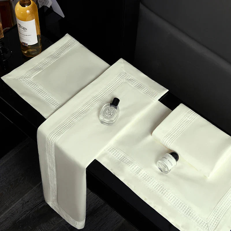 DecorBites™ Egyptian Cotton Duvet Cover Set, 1000TC Bedding: Quilt Cover, Sheet, Pillowcases