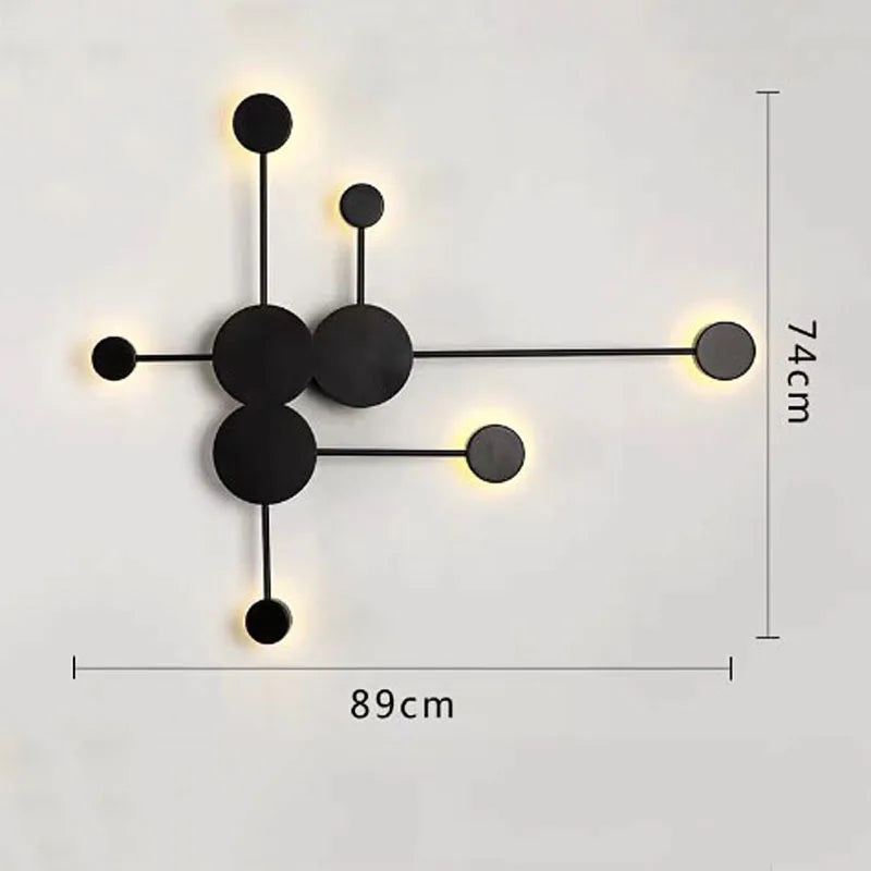 ديكوربايتس™ مصباح حائط LED هندسي لغرفة المعيشة وديكور غرفة النوم