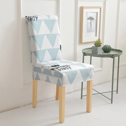 Decobites Stretch Print Chair Cover - Elastic Seat Slipcover