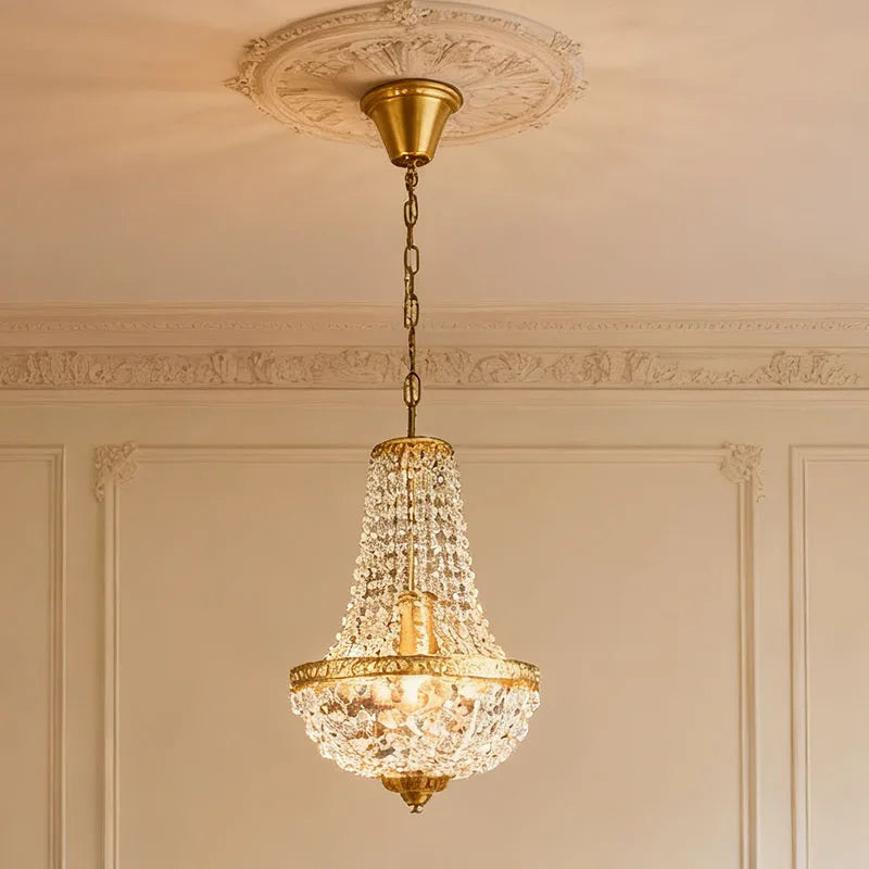 Retro Crystal Iron Pendant Light