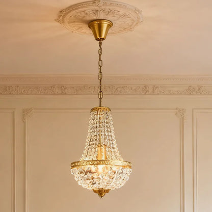 Retro Crystal Iron Pendant Light