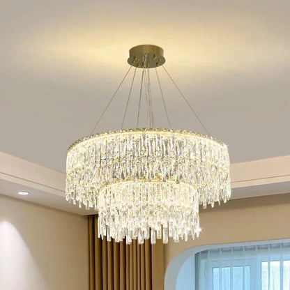 DecorBites™ Crystal Chandelier: Luxury Bedroom & Living Room Lighting
