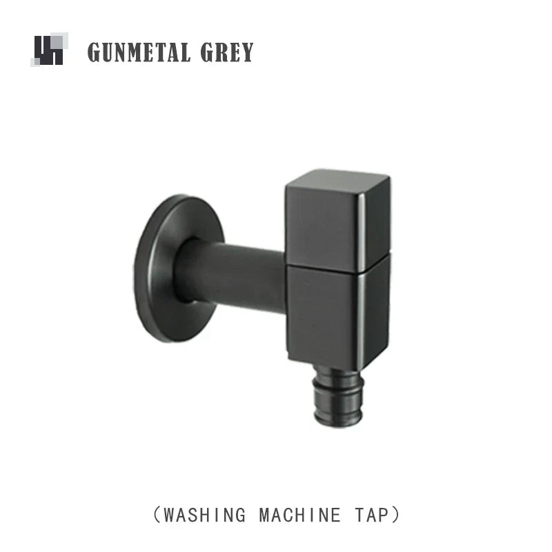 DecorBites™ Brass Black Wall Mount Garden Faucet for Extended Outdoor Use