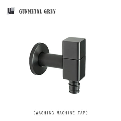 DecorBites™ Brass Black Wall Mount Garden Faucet for Extended Outdoor Use