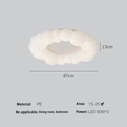 DecorBites™ Cloud LED Chandelier Modern Nordic Ceiling Lamp Ring Lighting