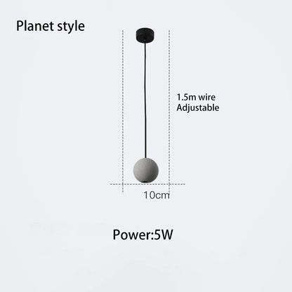 DecorBites™ Cement Chandelier Modern Industrial Pendant Lighting Star Fixture 5W