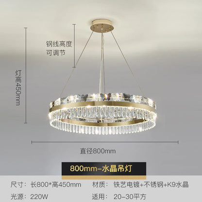 Lámpara de salón DecorBites™ Crystal Butterfly: Iluminación de lujo posmoderna para comedor