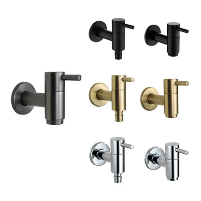 DecorBites™ Brass Black Wall Mount Garden Faucet for Extended Outdoor Use