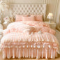 Decobites Pink Princess Style Bedding Set: Duvet, Bedskirt, Bedspread, Pillowcases