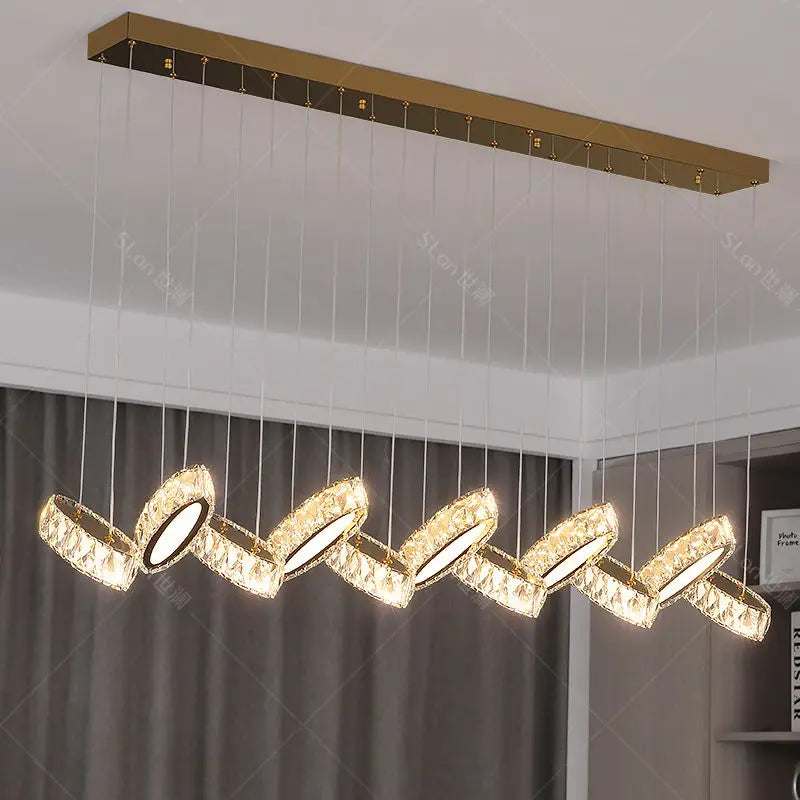Lámpara colgante de cristal DecorBites™ para escalera, iluminación interior para sala de estar