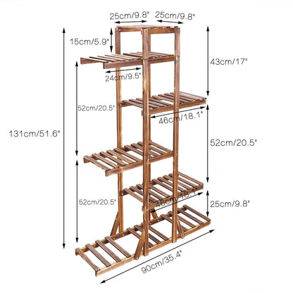 Vidkun - Tall Plant Stand Tiered Plant Stand Plant Shelf Indoor & Outdoor Plant Shelf Flower Stand