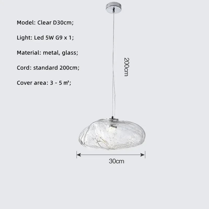 DecorBites™ Glass LED Chandelier Lighting for Modern Stairs, Dining Room, and Home Bar