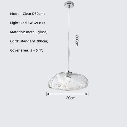 DecorBites™ Glass LED Chandelier Lighting for Modern Stairs, Dining Room, and Home Bar