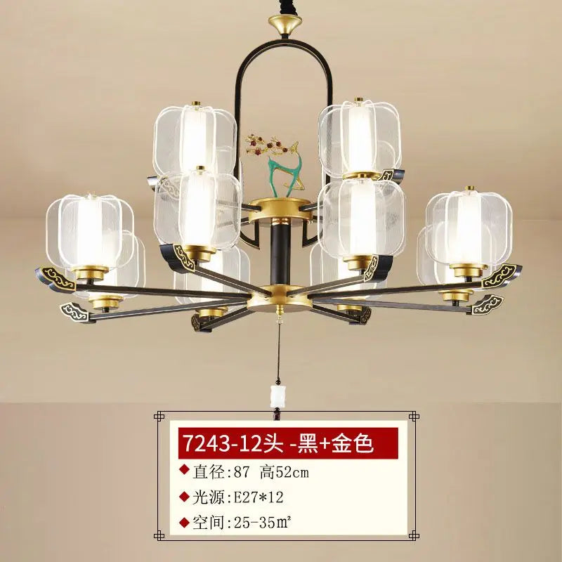 DecorBites™ Deer Enamel Pendant Light | Chinese Style Zen Design for Home Decor