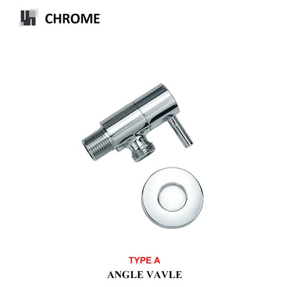 DecorBites™ Brass Triangle Valve Black Hot Cold Water Angle Faucet