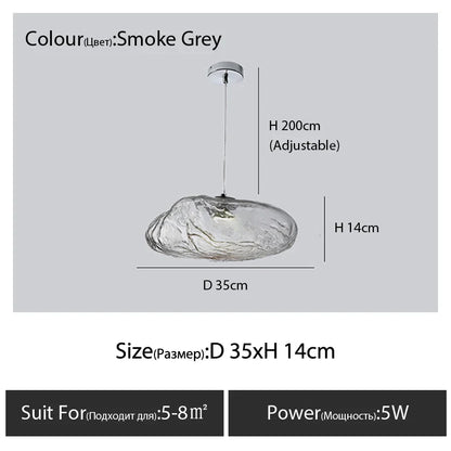 DecorBites™ Glass Cloud Chandelier LED Pendant Lamp for Villa Staircase & Hotel