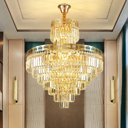 DecorBites™ Crystal Villa Chandelier: Modern, Luxury, and Elegant Spiral Staircase Lighting