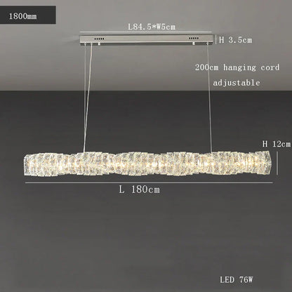 DecorBites™ Glass Chandelier LED Ceiling Light Fixture Modern for Living Room Hotel Dining Hall