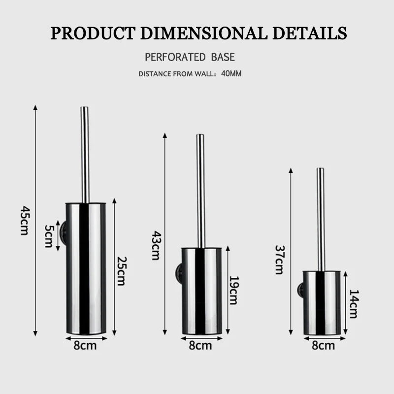 Juego de escobilla de inodoro DecorBites™ Gold con soporte de pared