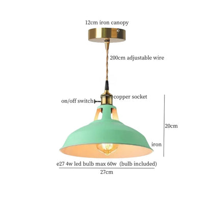 مصباح معلق LED من DecorBites™ باللون الأزرق من الحديد، طراز حديث إسكندنافي للمنازل والمساحات التجارية