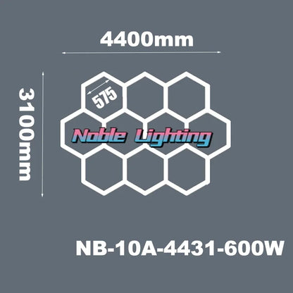 DecorBites™ Hexagon LED Ceiling Light: High-Performance, Best-Selling, Honeycomb Design