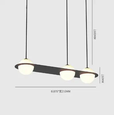 ثريا ديكوربايتس™ الزجاجية الهندسية: مصباح معلق عصري للمطبخ والمكتب
